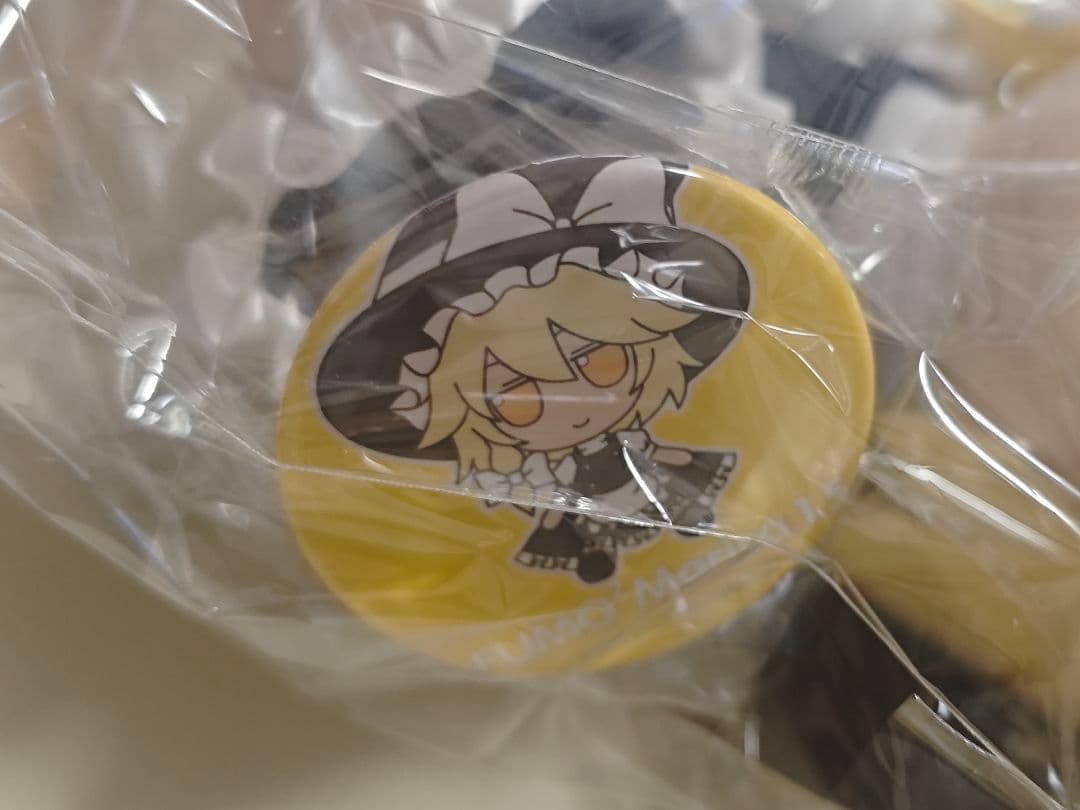 新品 GIFT 霧雨魔理沙 ぬいぐるみ ふもふもまりさ 1.5 缶バッジ付き