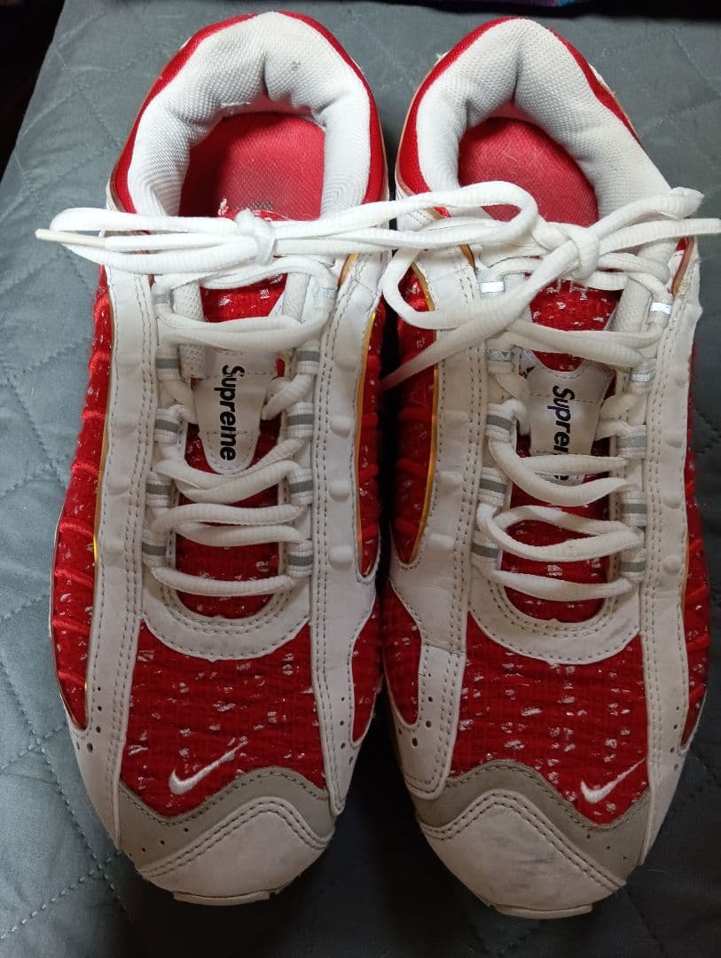 Supreme トレーニングシューズ レッド/ホワイト28.5センチ