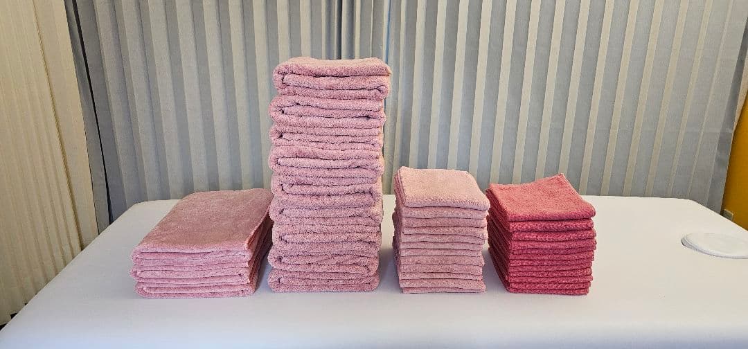 ピンクのタオルセット