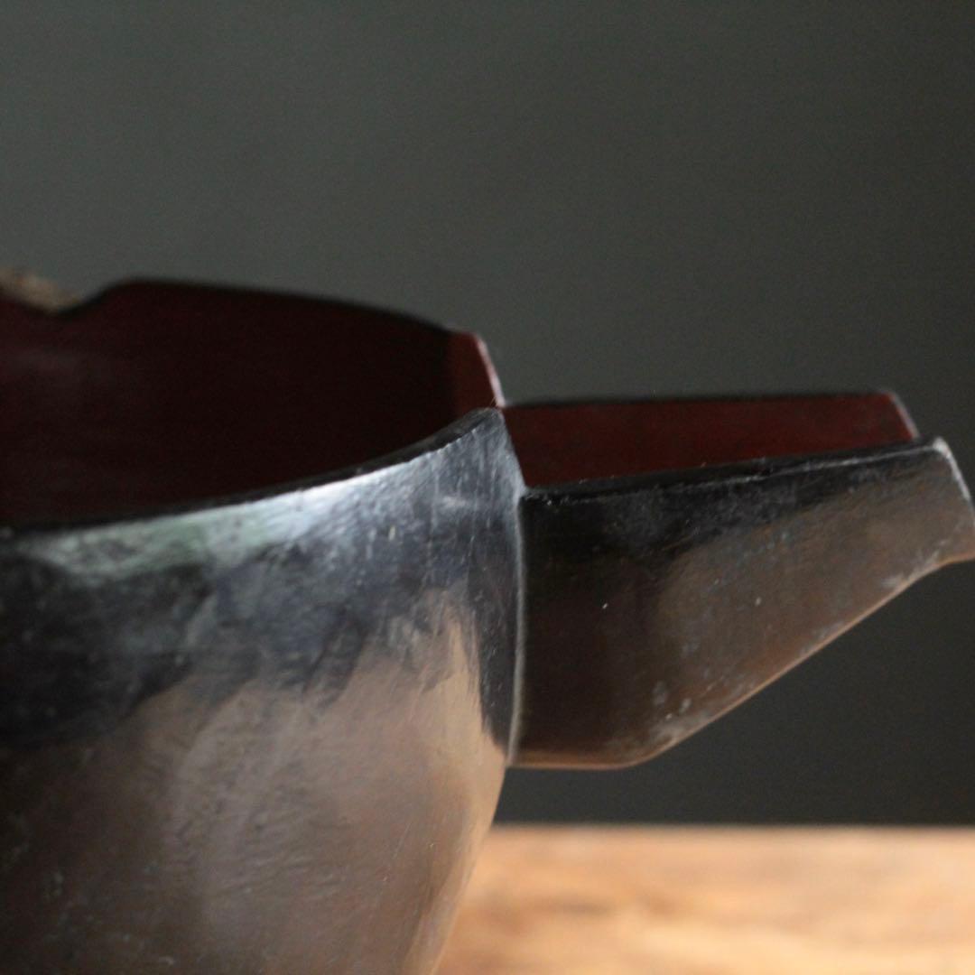 古い 酒上げ 酒器 漆器 片口 古美術 古道具 アンティーク 割れ欠け 朽木塗