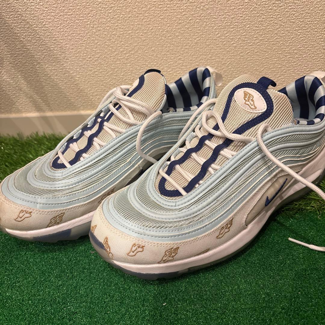 エアマックス97 ライトブルー/ホワイト　ゴルフシューズ