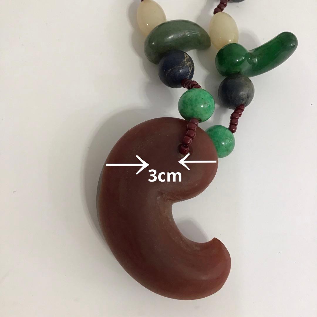 アンティーク　出土品　瑪瑙　勾玉　ネックレス　古墳時代　古代　浪漫　神話