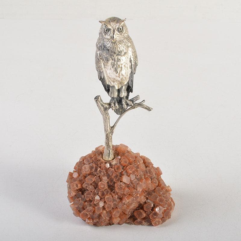 ALPACA PLATEADA Y　フクロウ　梟　置物　C　6772