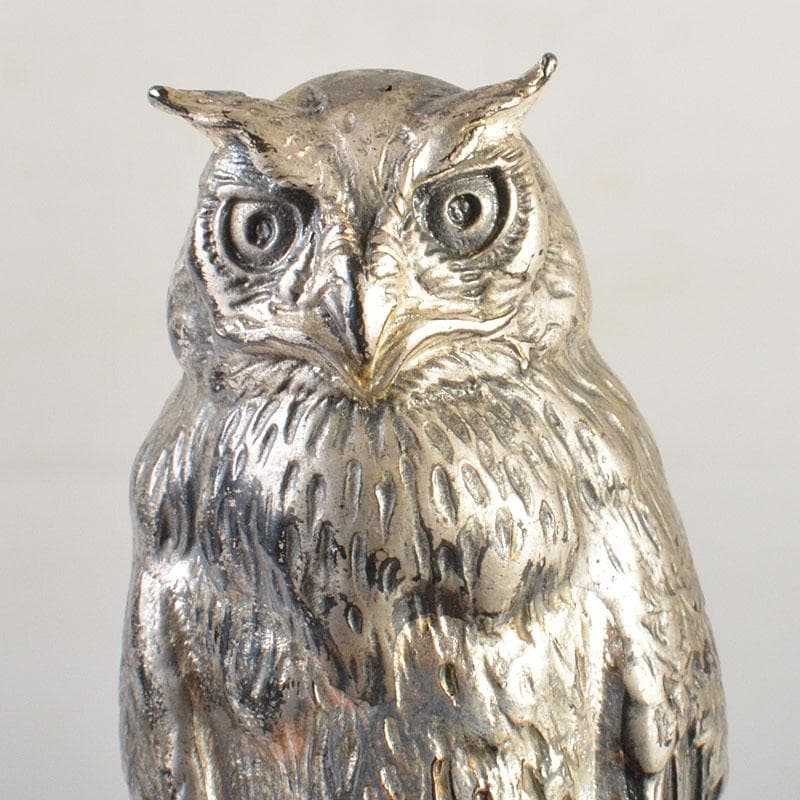 ALPACA PLATEADA Y　フクロウ　梟　置物　C　6772