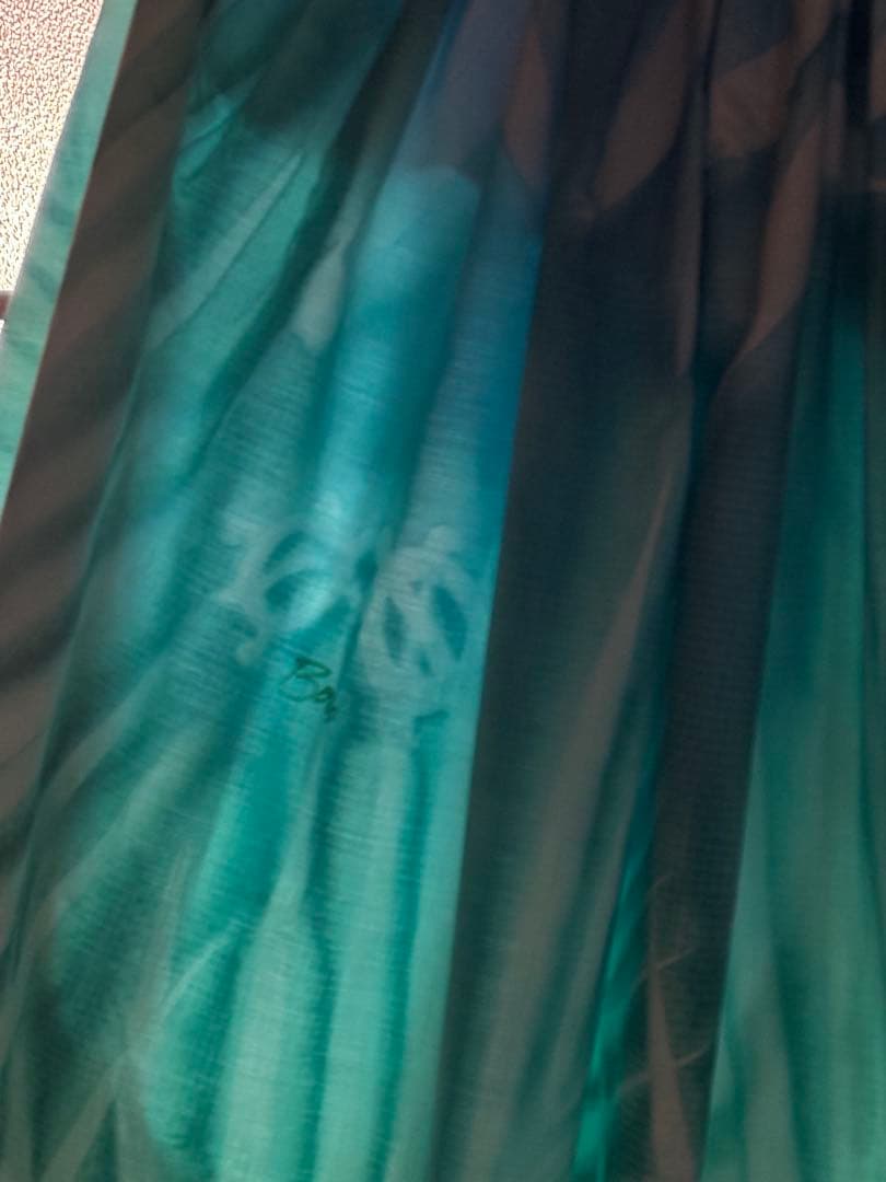 u*d様 パウスカート 青緑 ハワイ 直接輸入 手染め 長さ77cm 新