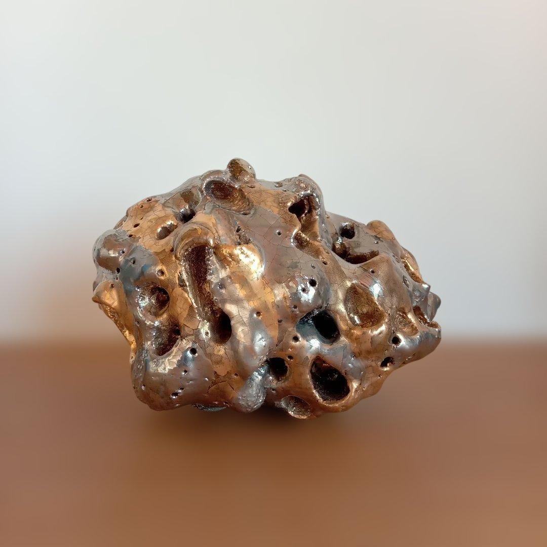 現代陶芸家　石山哲也　『金と銀のいし』