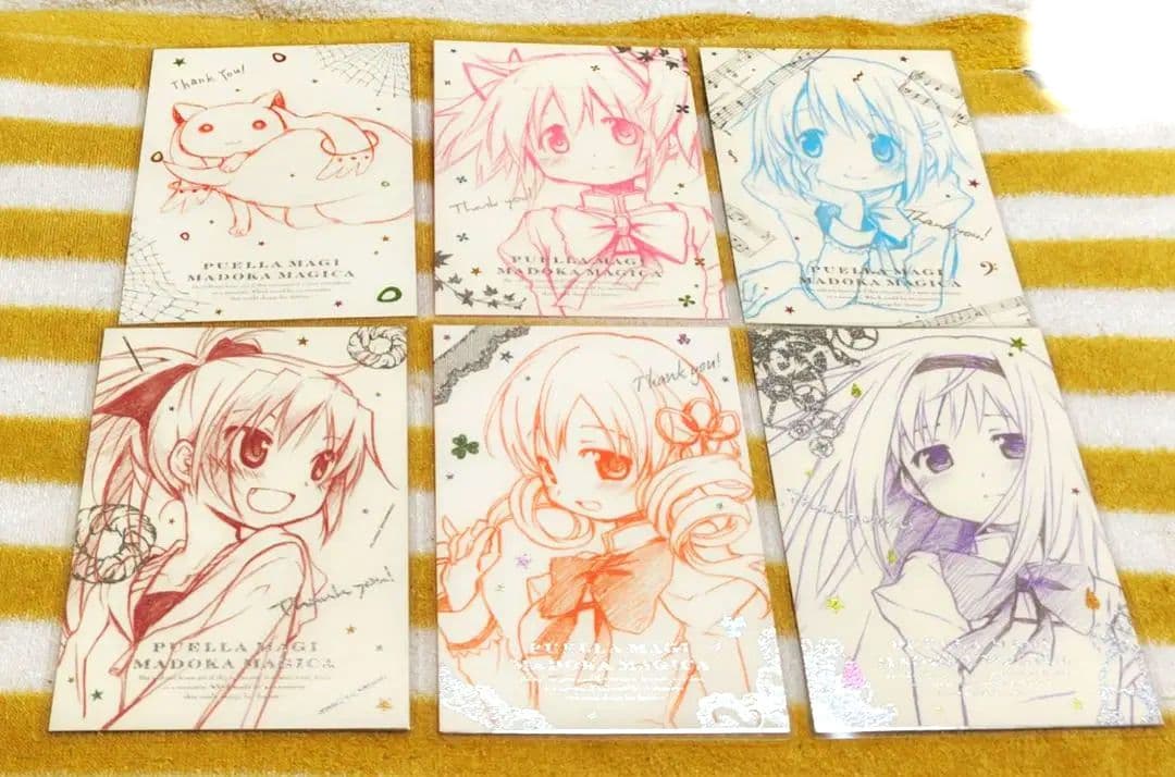 劇場版 魔法少女まどか☆マギカ 週替り来場者 ポストカード ６種 ラミネート済