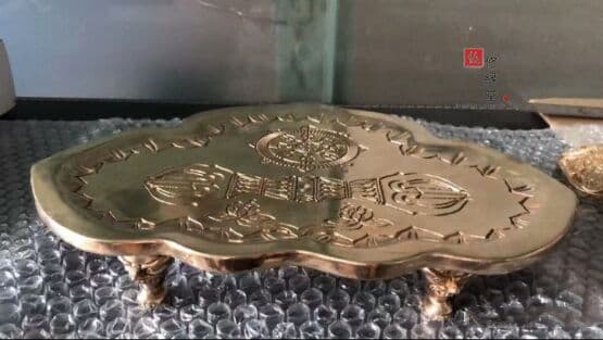 密教法具 真言宗 法器 （大）金剛盤 真鍮製