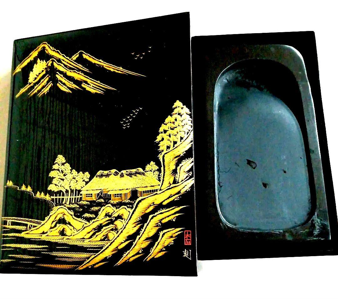 •漆器 硯箱•輪島塗 •習字道具•すずり