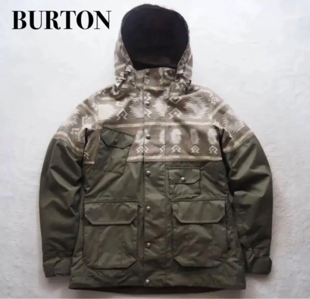 BURTON 幾何学模様 フード付きジャケット　Burton スノボ/スキー