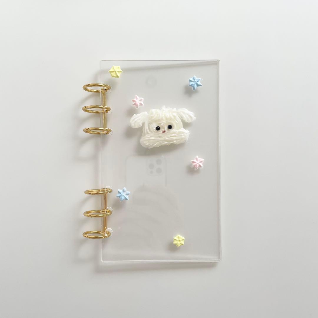 早い者勝ち　韓国　貯金　アクリルバインダー　バインダー　カバー　リフィル　犬