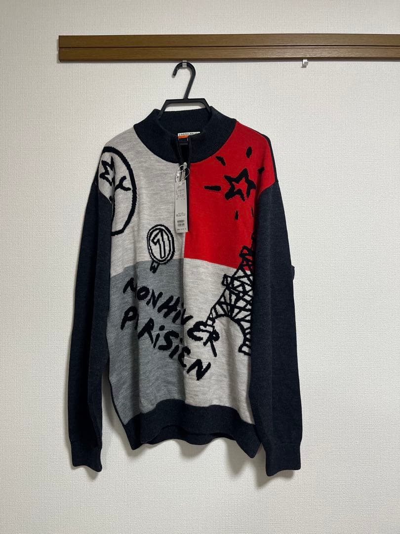 【新品】カステルバジャック/CASTELBAJAC ハーフジップ ニットセーター