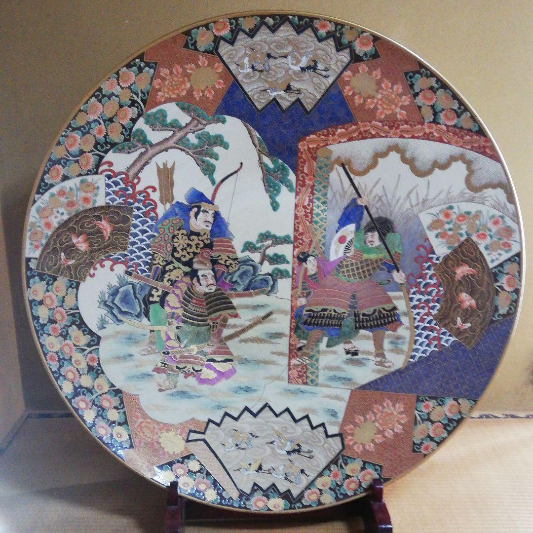 薩摩焼　金襴手　超特大の絵皿（直径100cm）