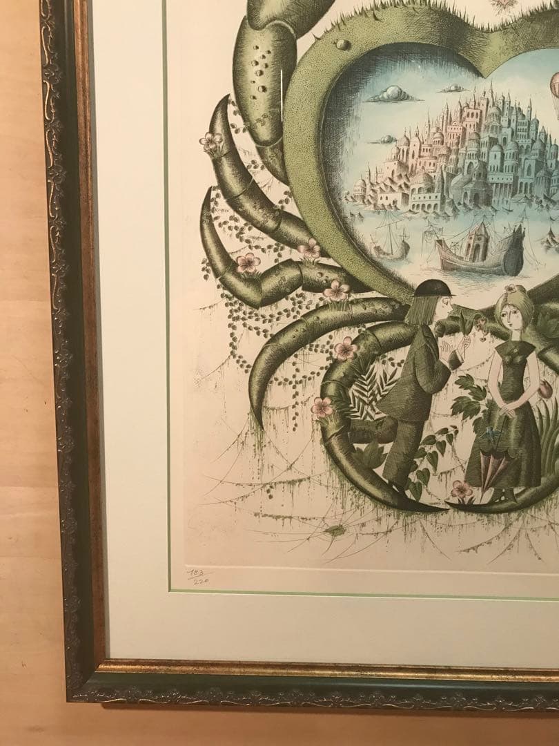 ペイネ　「蟹座」　銅版画　直筆サイン・エディション有り