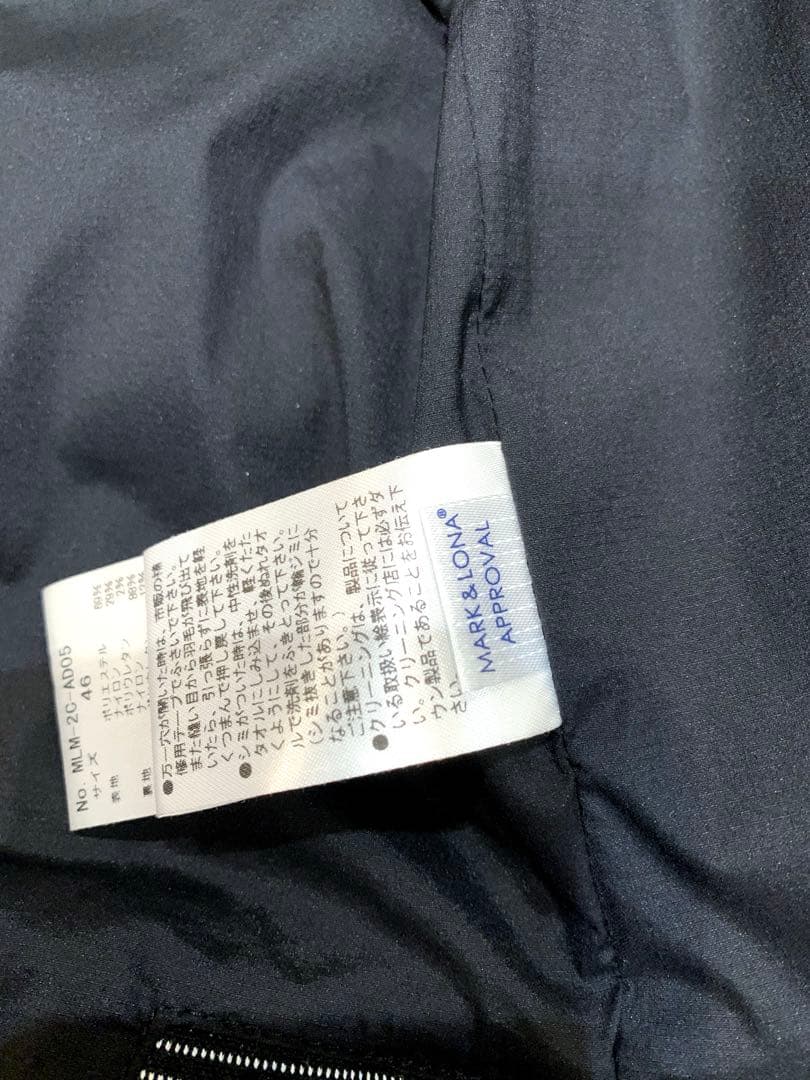 美品　正規品　マークアンドロナ　mark&lona ダウンベスト　46