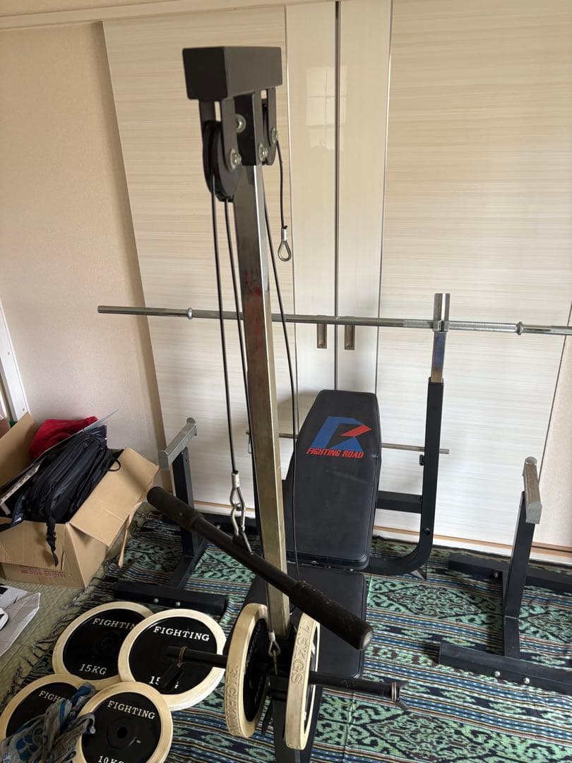 ベンチプレス　バーベル　ダンベルセット　ファイティングロード　筋トレ