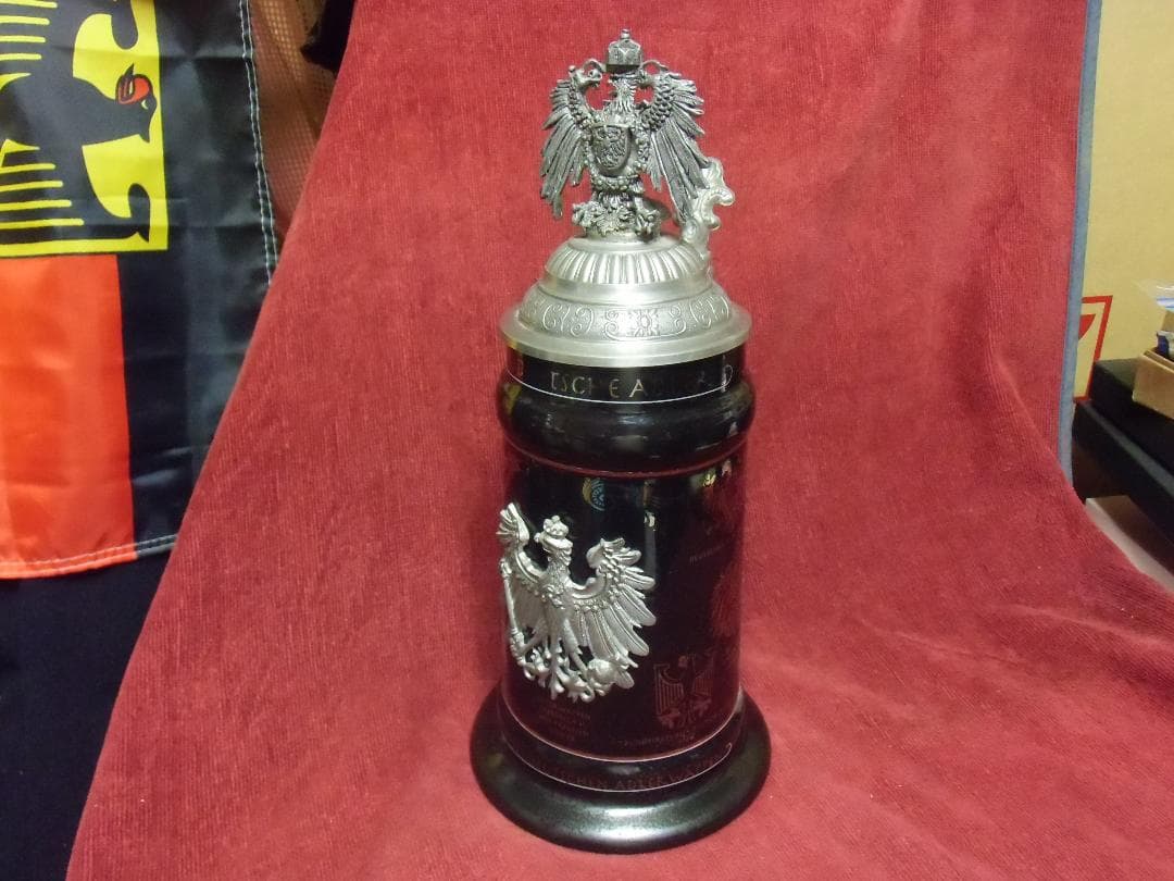 Ｗ帝政ドイツ軍＊プロイセン王国＊国家紋章の黒ビアジョッキ・モデル１０３１３