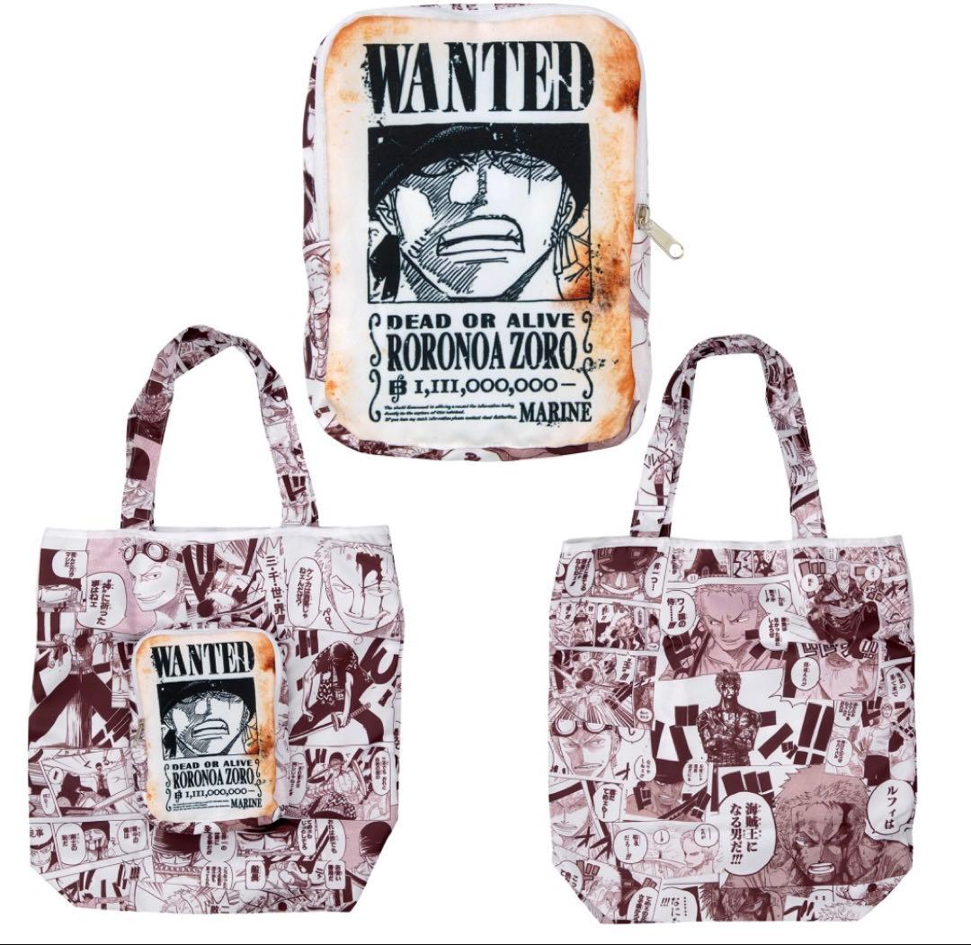 ポケッタブル手配書エコバッグ　ゾロ　新品未開封