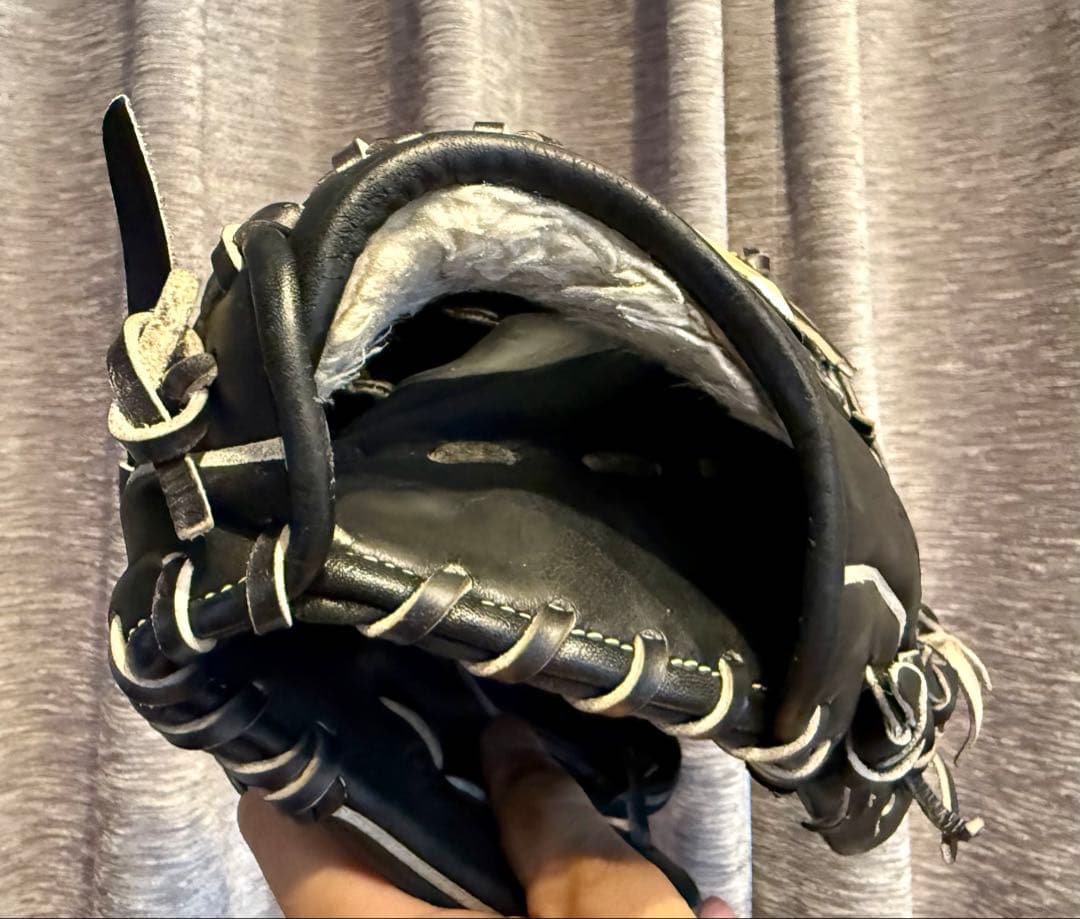 ミズノ グローバルエリート 軟式グラブ 黒 オールラウンド　投手用　右利き