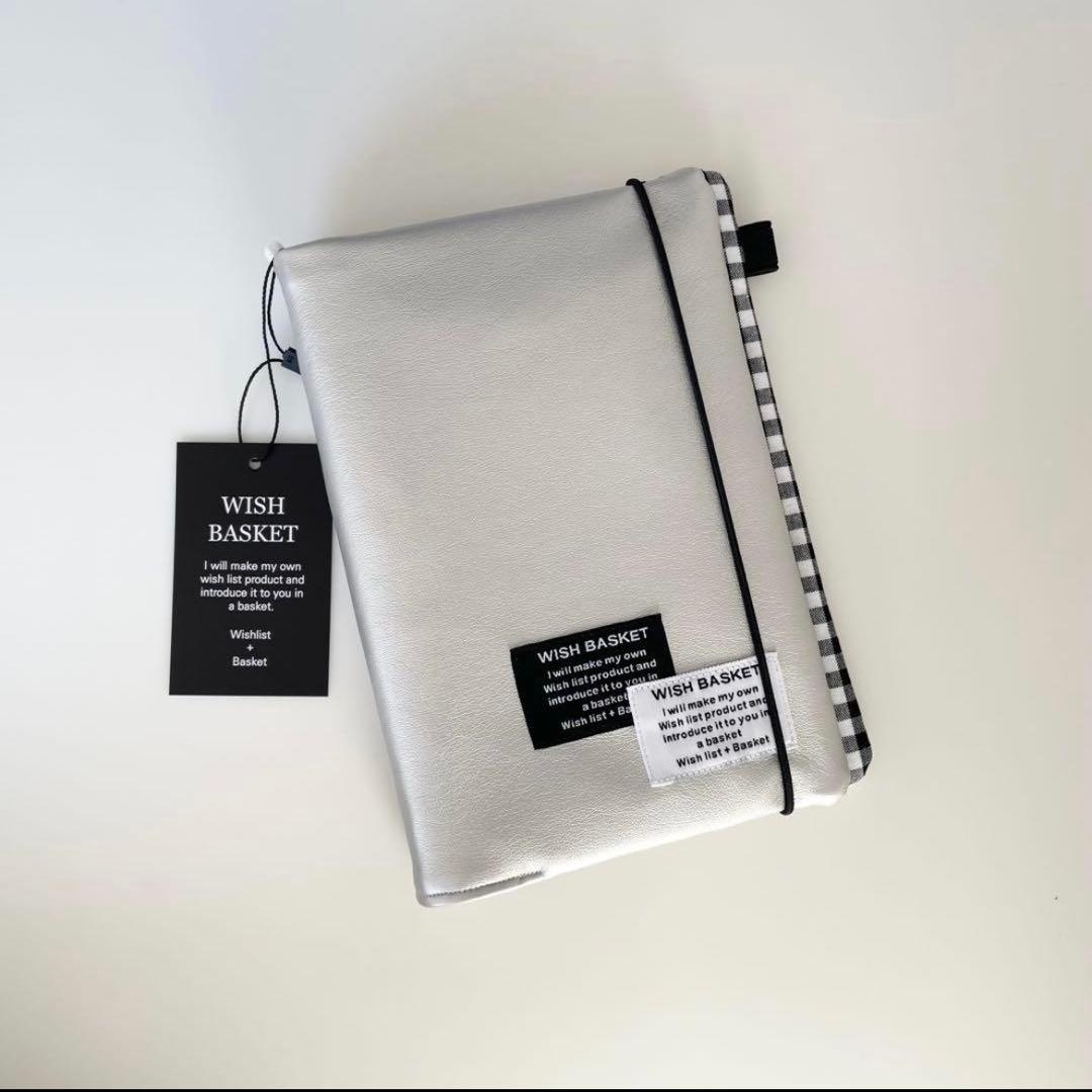 早い者勝ち　韓国　バインダー　カバー　貯金　現金管理　シルバー　黒　チェック