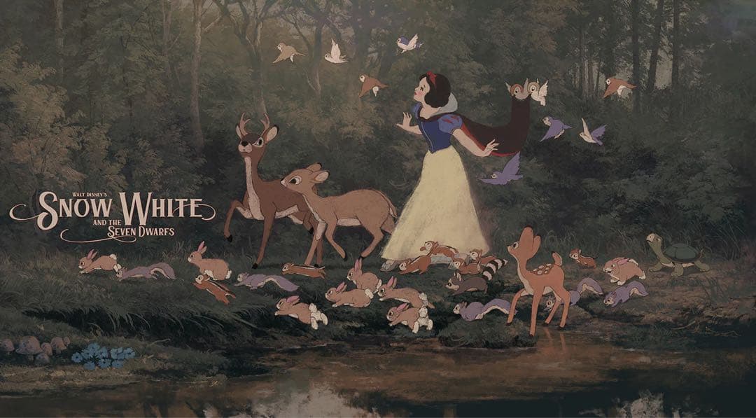 白雪姫 ディズニー MONDO BNG シルクスクリーンポスター