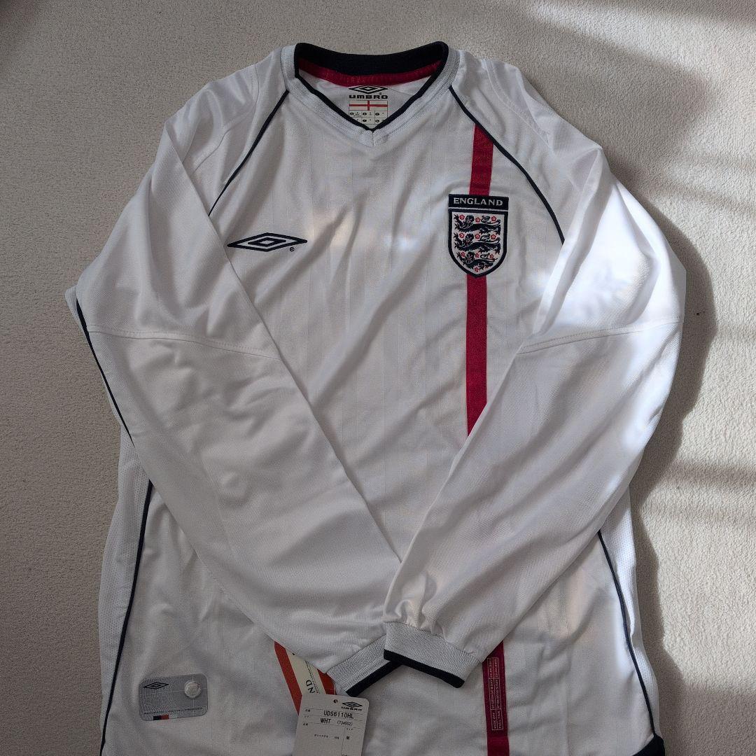 希少 2002W杯 UMBRO イングランド代表 長袖 M 新品 ベッカム