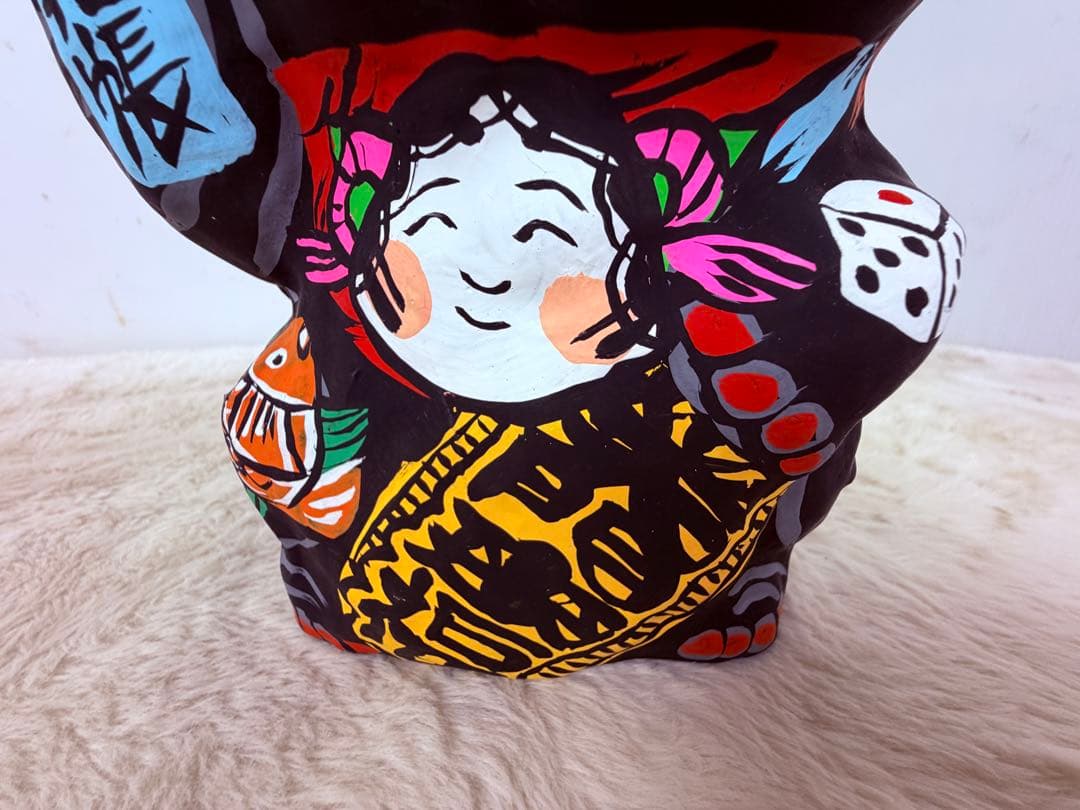 未使用保管品♪ 春日部張り子　招き猫