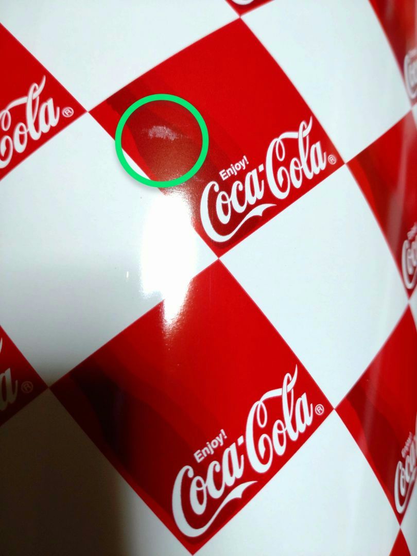 コカ・コーラ/Coca-Cola 筒型 缶 蓋付き チェック柄 赤✖白 貴重