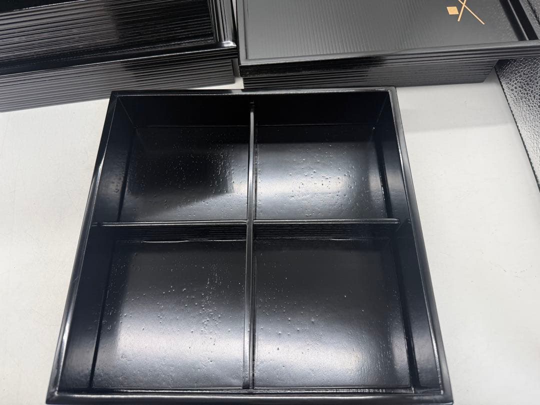 輪島塗 松花堂弁当5客　蒔絵　四つ切　木製 懐石料理251221