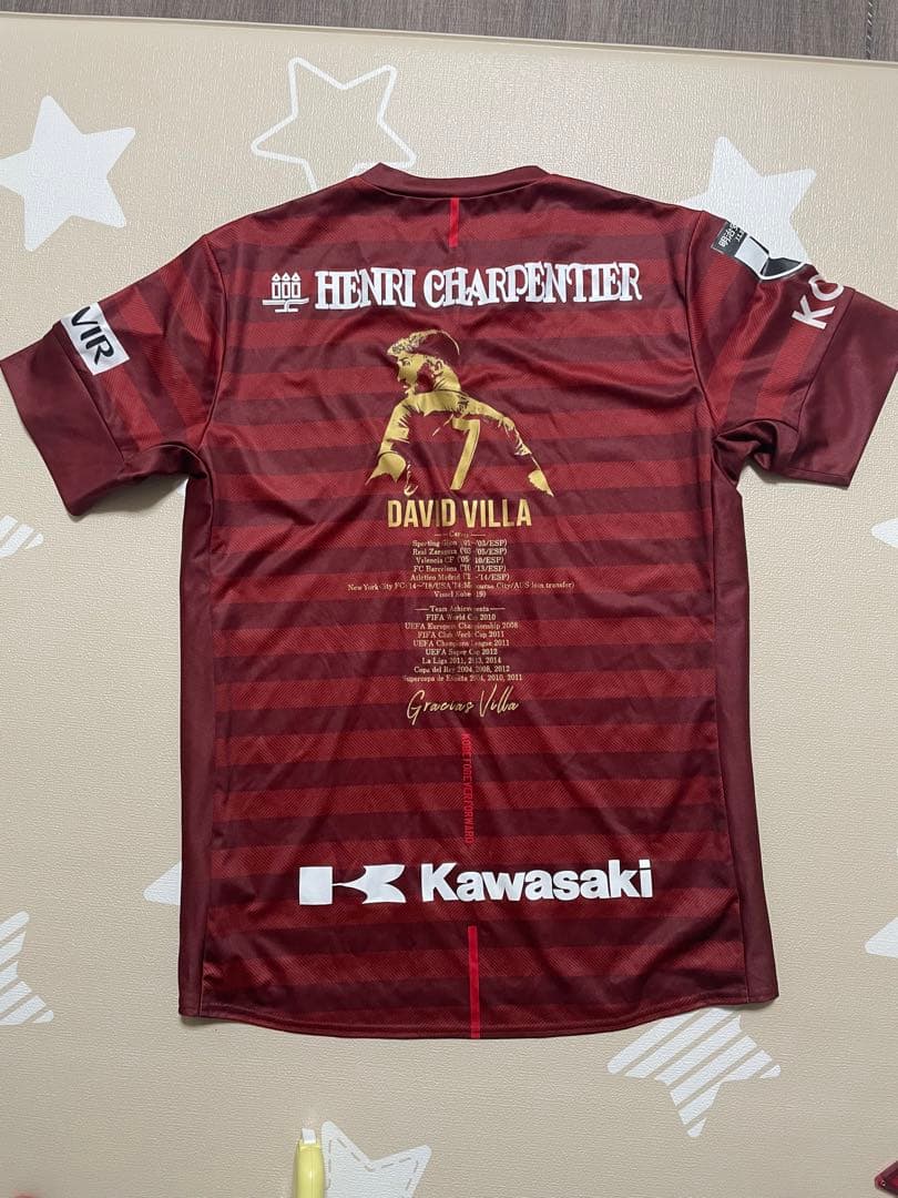 ヴィッセル神戸 ダビドビジャ 引退 ユニフォーム 2019 Mサイズ　値段交渉可