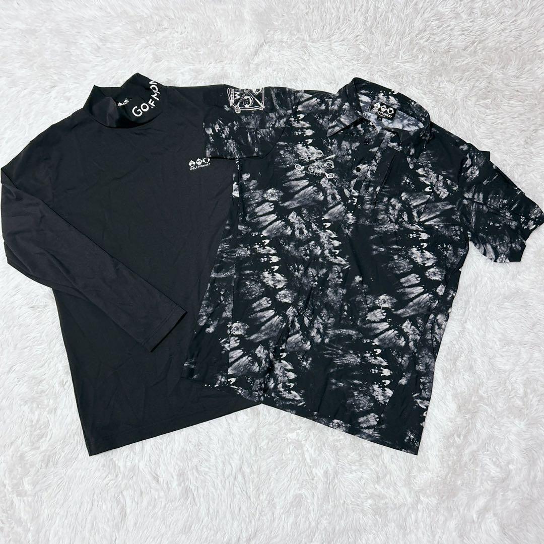 ゴルフモンキー Mサイズ セット売り Tシャツ 長袖 ポロシャツ ブラック