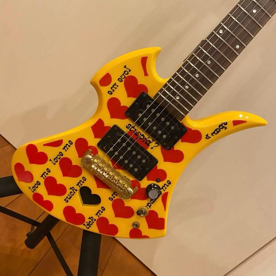 美品★BURNY Fernandes hide イエローハートJr. ミニギター