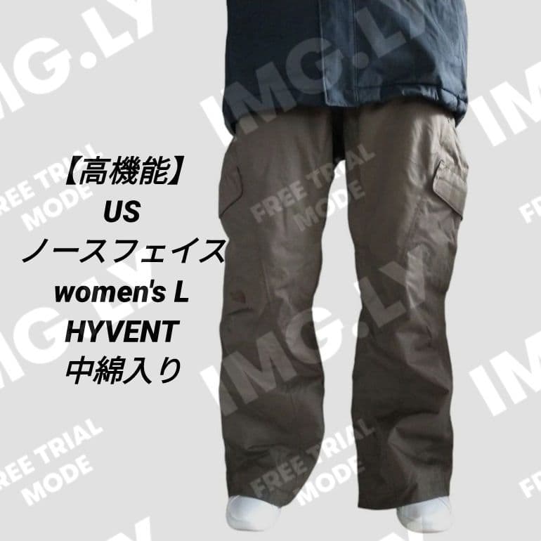 【高機能】US ノースフェイス HYVENT スノーボード パンツ アーミー
