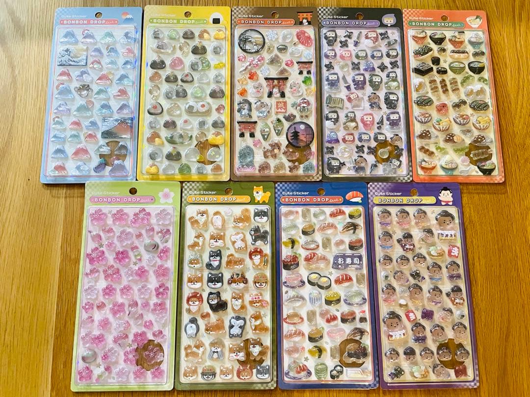 ボンボンドロップシール 和柄 9種セット 正規品