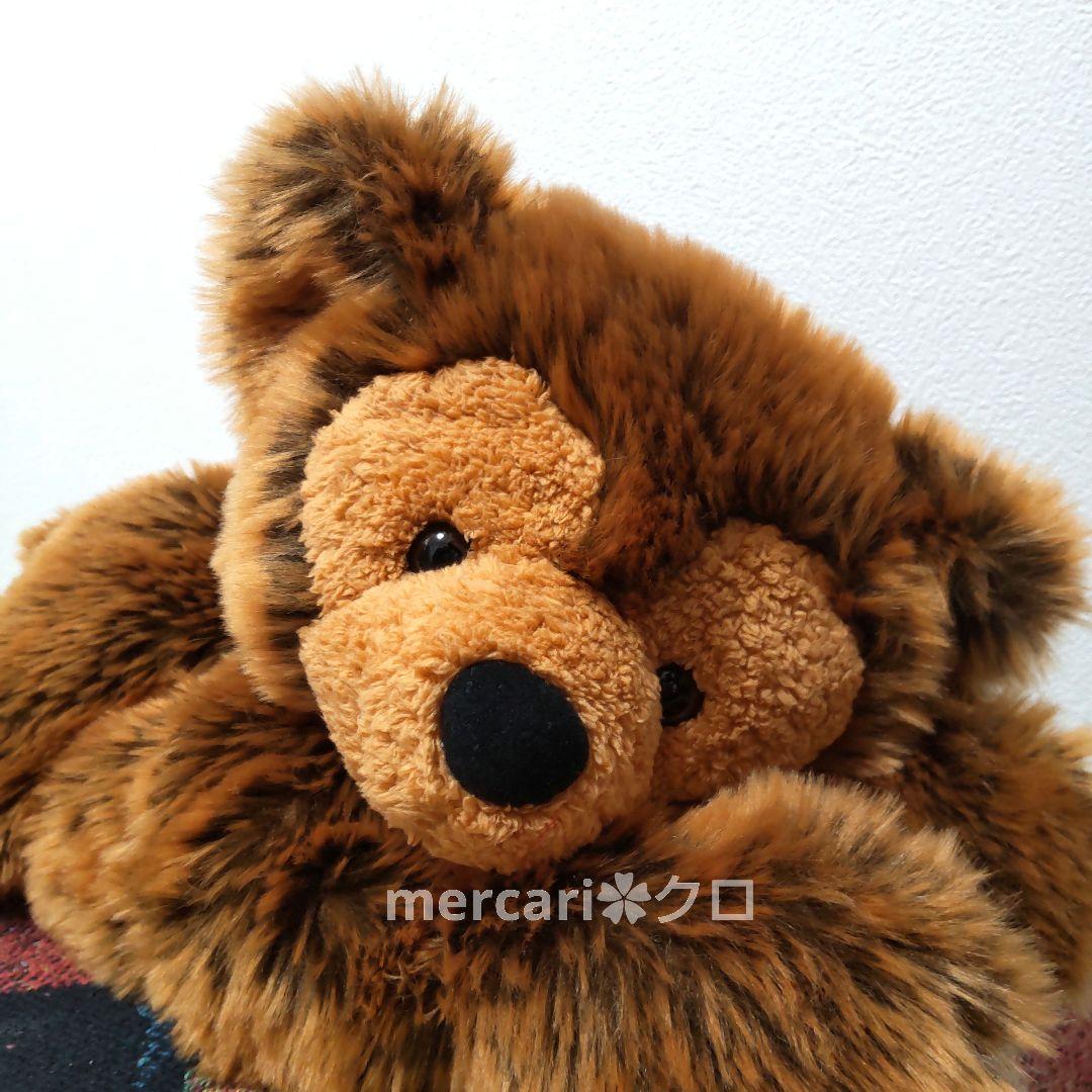 ディズニーベア　寝転び　寝そべり　ダッフィー　WDW　ブラウン　ぬいぐるみ　長毛