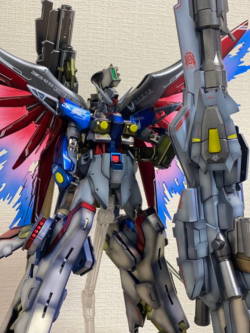 ガンプラ完成品HG デスティニーガンダムspecⅡ & ゼウスシルエット全塗装