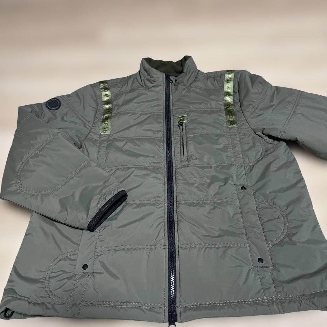 ブリフィングBRIEFING メンズブルゾン　パデットジャケットグリーン