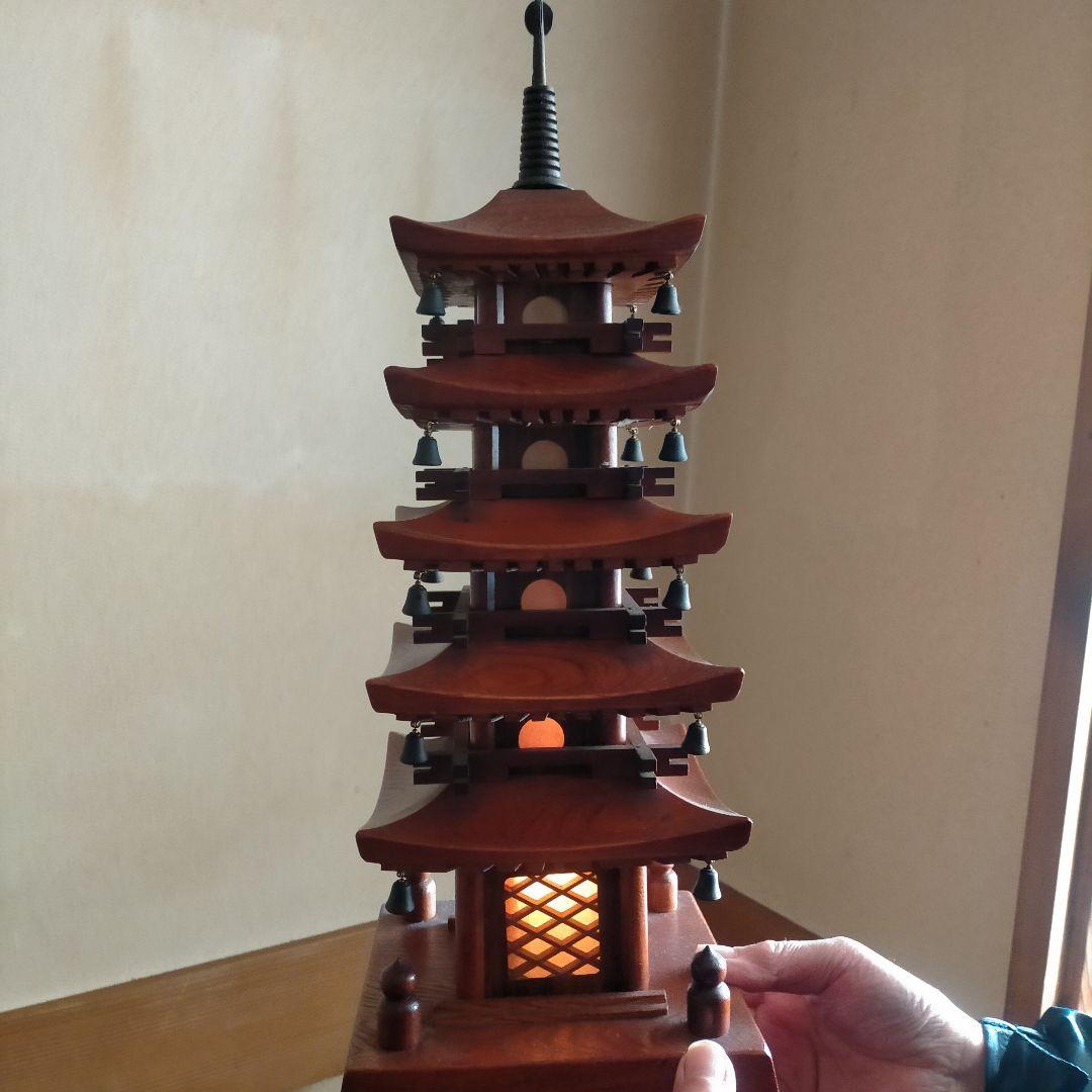 木製五重塔ランプ