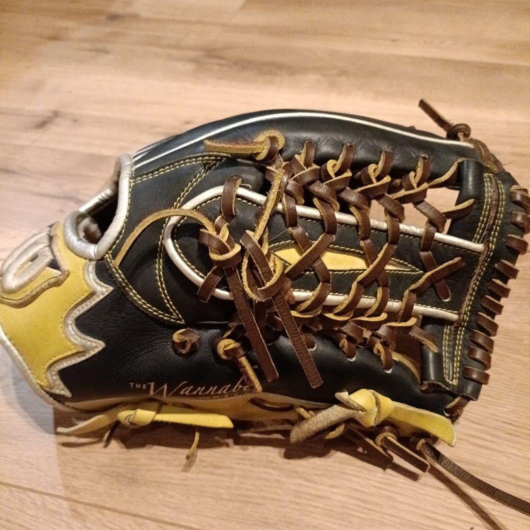 Wilson 軟式グローブ 黒/黄色　オールラウンド　新品湯もみ型付け購入品