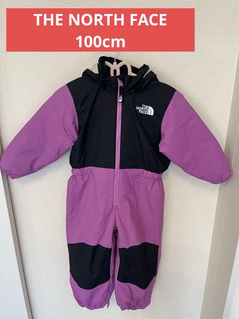 【美品】THE NORTH FACE スキーウェア スノーワンピース100cm