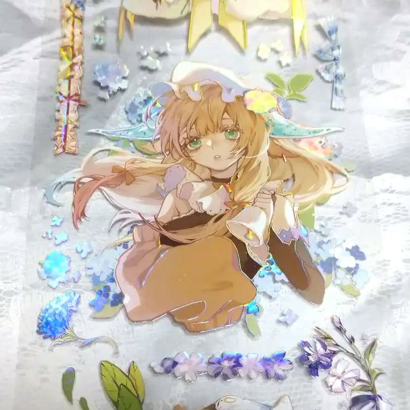 ☆のこり１SALE☆J327＃宇宙的十二封情书(虹光)切売り海外人物マステ女の子