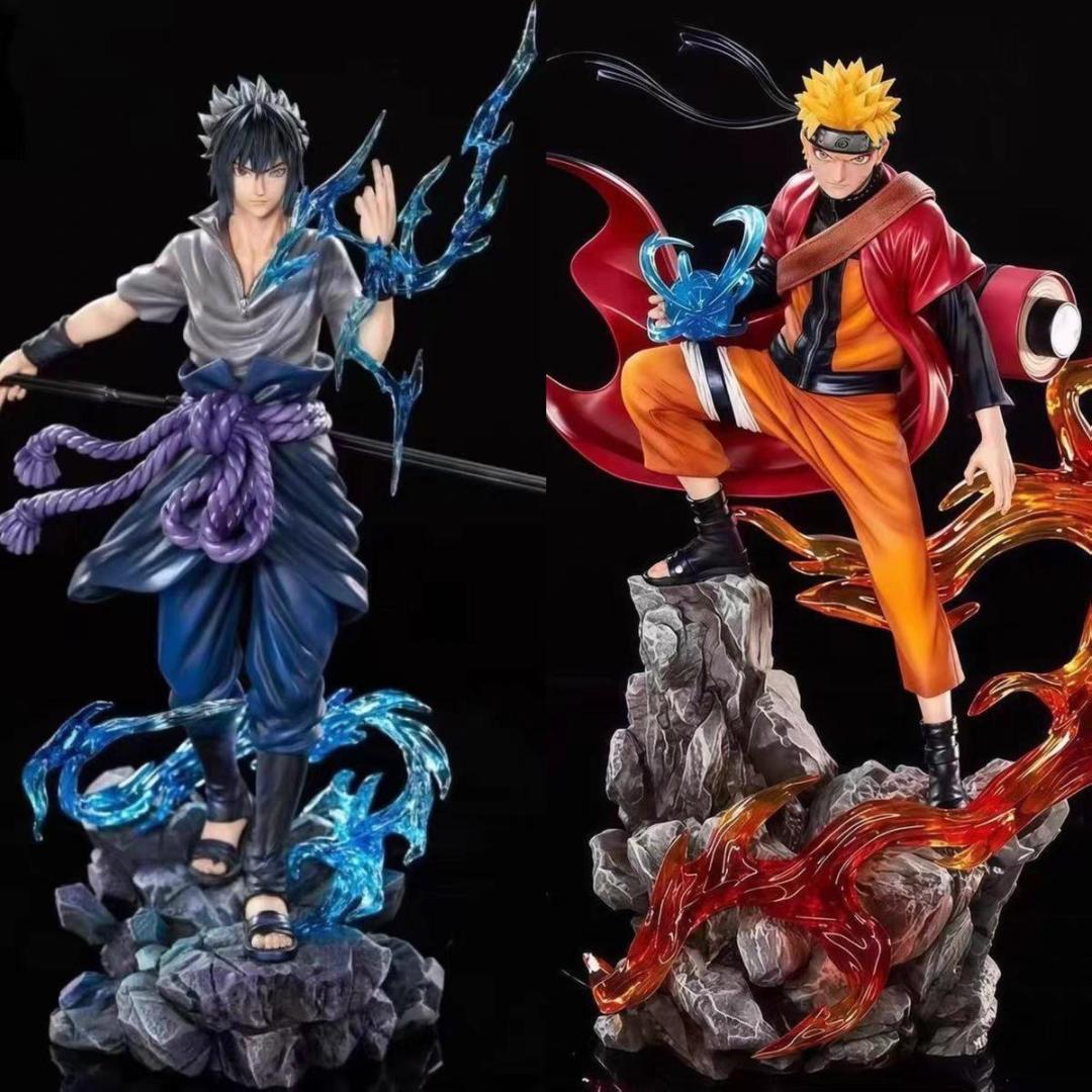 NARUTO-ナルト-疾風伝 ナルト＆佐助フィギュア2点セット塗装済み海外輸入品