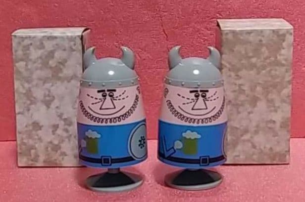 【非売品！昭和レトロ】サントリー 爪楊枝入れ アンクルトリスバイキング2個セット