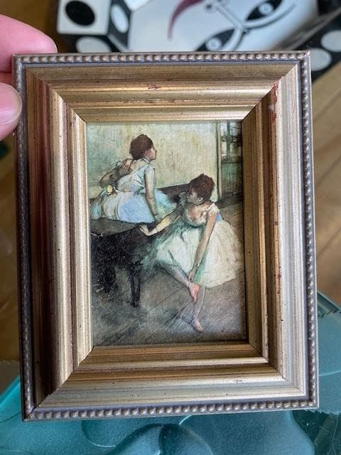 休息する踊り子　ミニ絵画