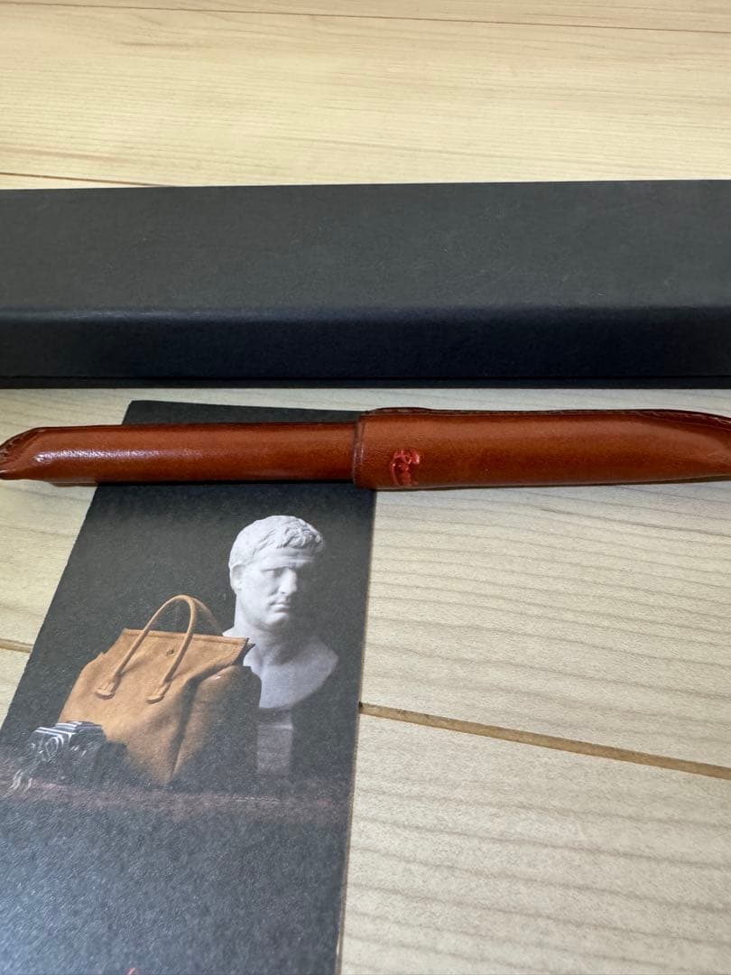 BAGERA（バゲラ）革巻きボールペンエトルスコブラウン