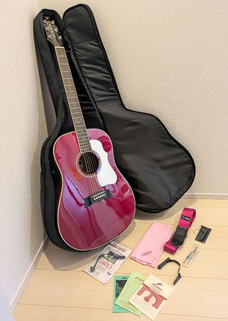 Morris アコースティックギター ワインレッドG35