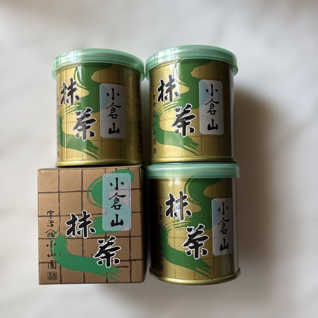 宇治抹茶　山政小山園　小倉山30g×4缶