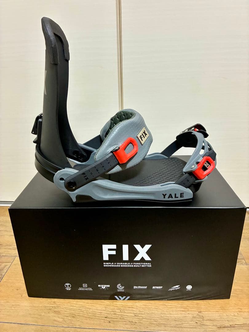 【新品未使用】FIX YALE ビンディング グレー/レッド
