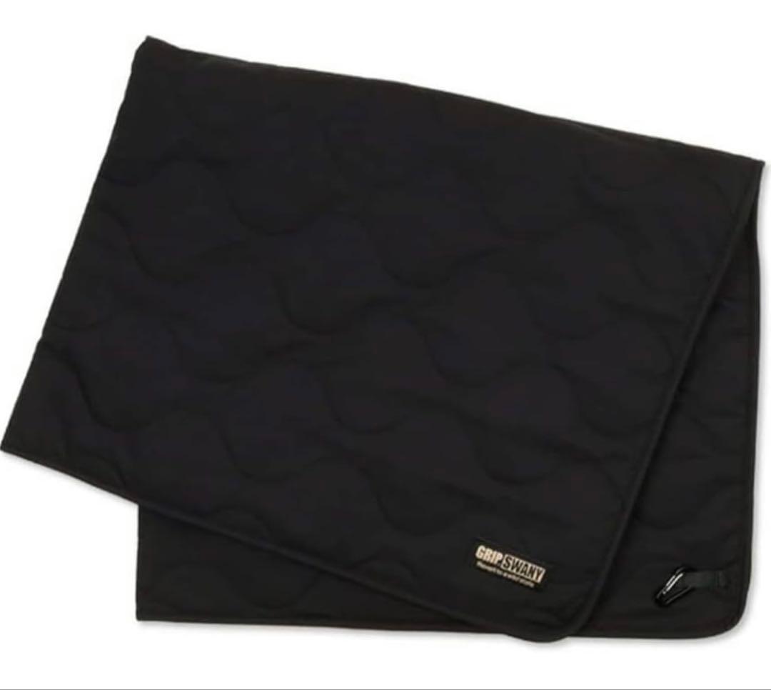 難燃　グリップスワニー キルトブランケット GSA-77 ブラック