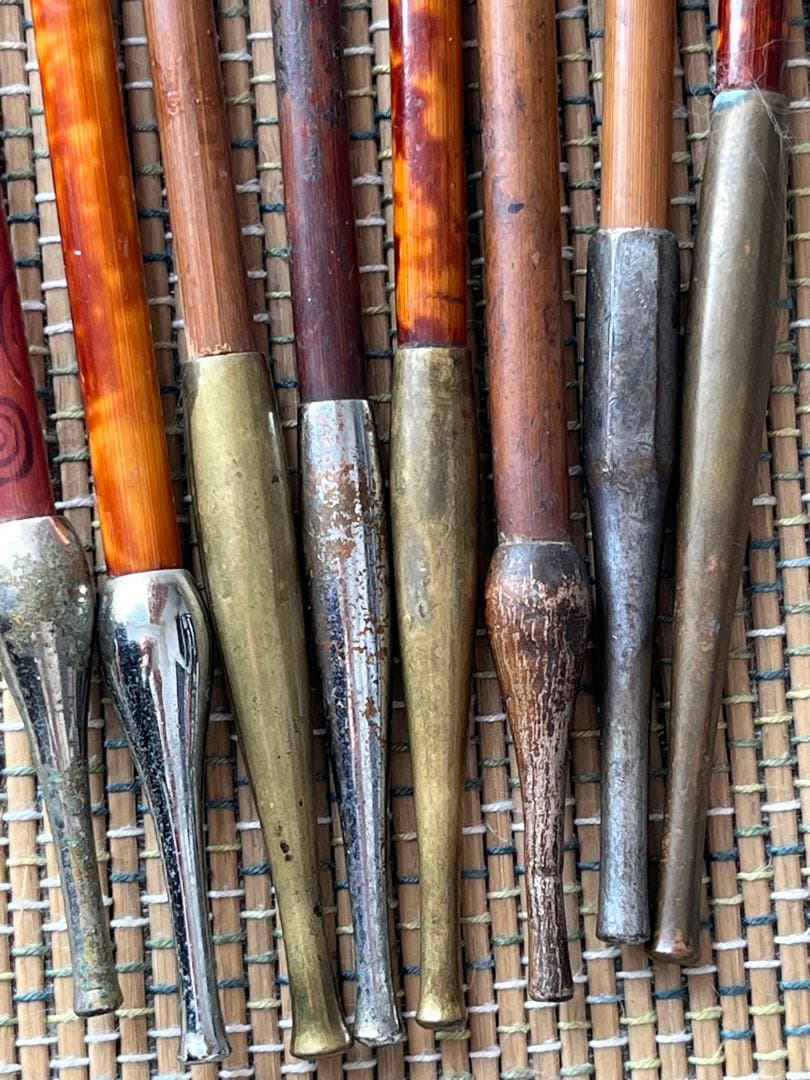 アンティーク キセル 8本セット 煙管 竹製 木製 金属製 レトロ 古道具 骨董